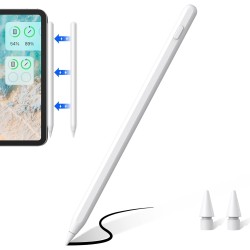 Stylet iPad Chargement Sans Fil, Crayon Compatible iPad 6/7/8/9/10, Pro 11" 4/3/2/1, 12,9" 6/5/4/3, Air 3/4/5, Mini 5/6
