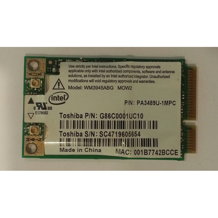 Carte WiFi WM3945ABG Toshiba Satellite Pro A120 - Pièce