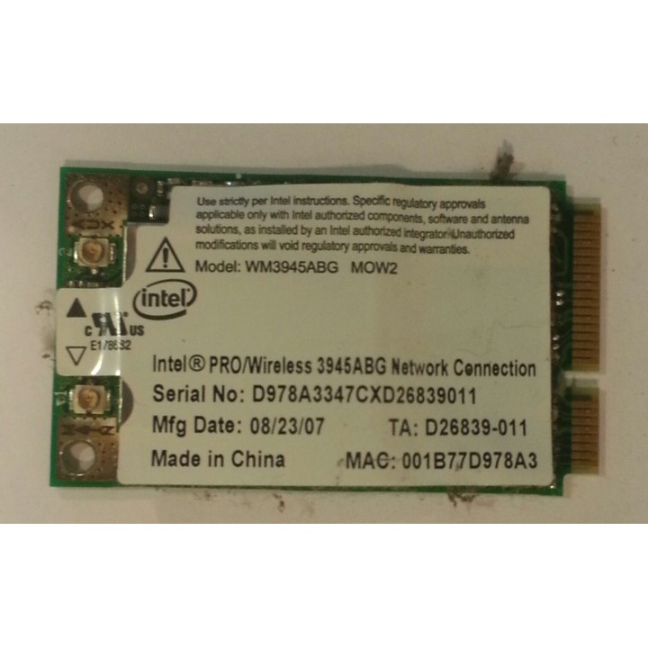 Carte WiFi WM3945ABG Asus F3S - Pièce Détachée
