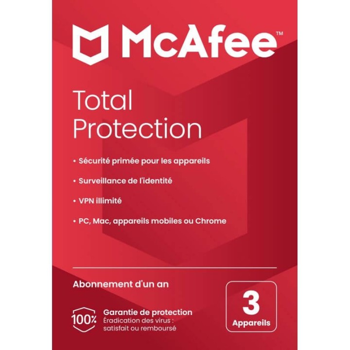 MCAFEE TOTAL PROTECTION 2024 - Reconditionné | Abimedia