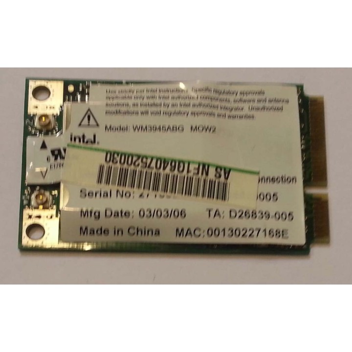 Carte wifi model WM3945ABG pour Asus A8J - ABIMEDIA