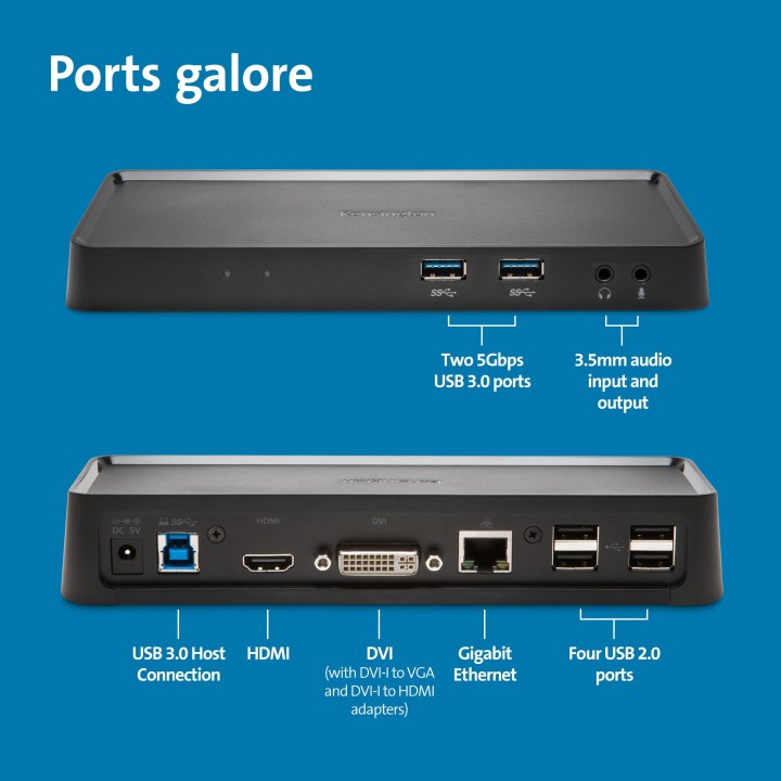 Kensigton sd3600 dual video dock - Reconditionné | Abimedia