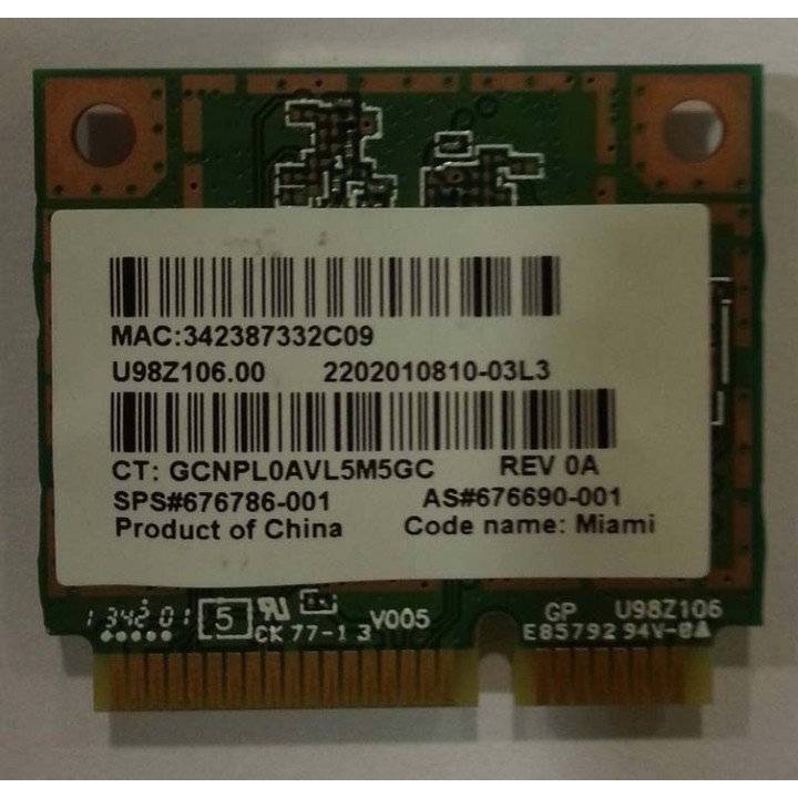 Carte wifi model 342387332C09 pour ordinateur | ABIMEDIA