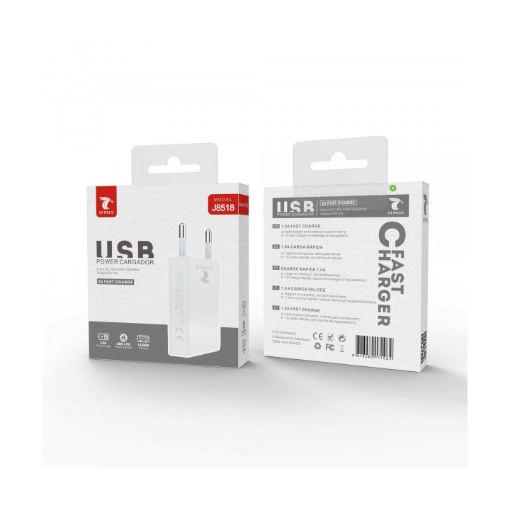 Prise secteur USB 1A D-power - J8518 | ABIMEDIA Paris