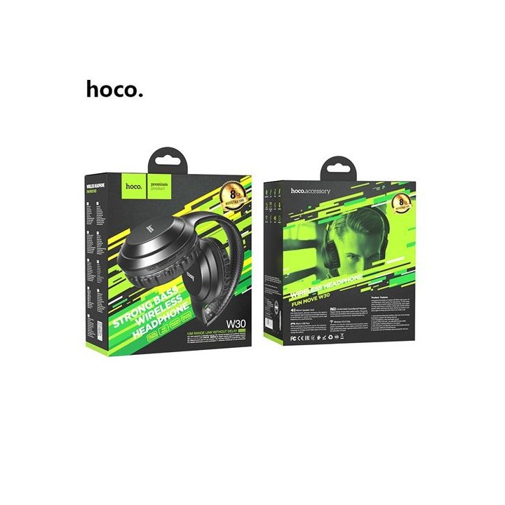 Casque HOCO W30 noir bluetooth V5.0 8h | ABIMEDIA Paris